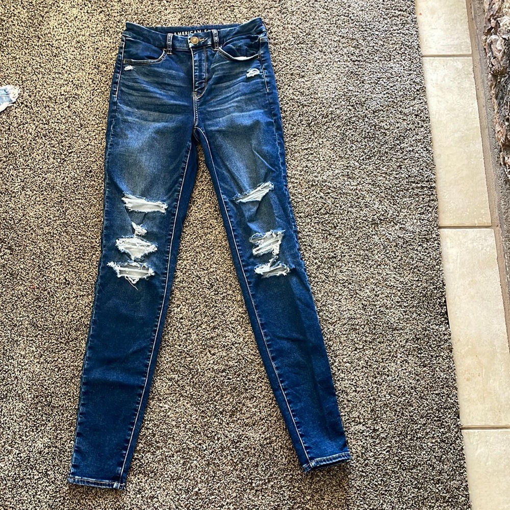 women’s American Eagle jeans size 6 extra long next level stretch
